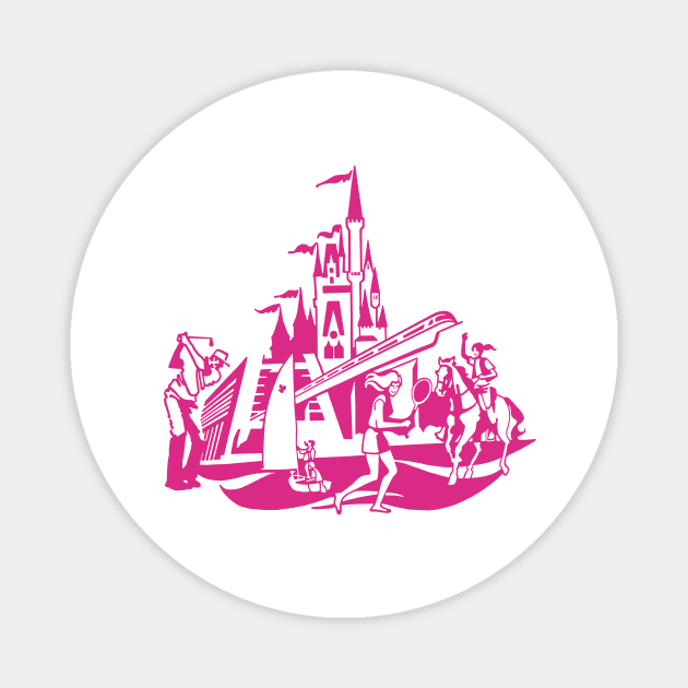 Wonderful World of Vacations Pink Magnet by MikeSolava